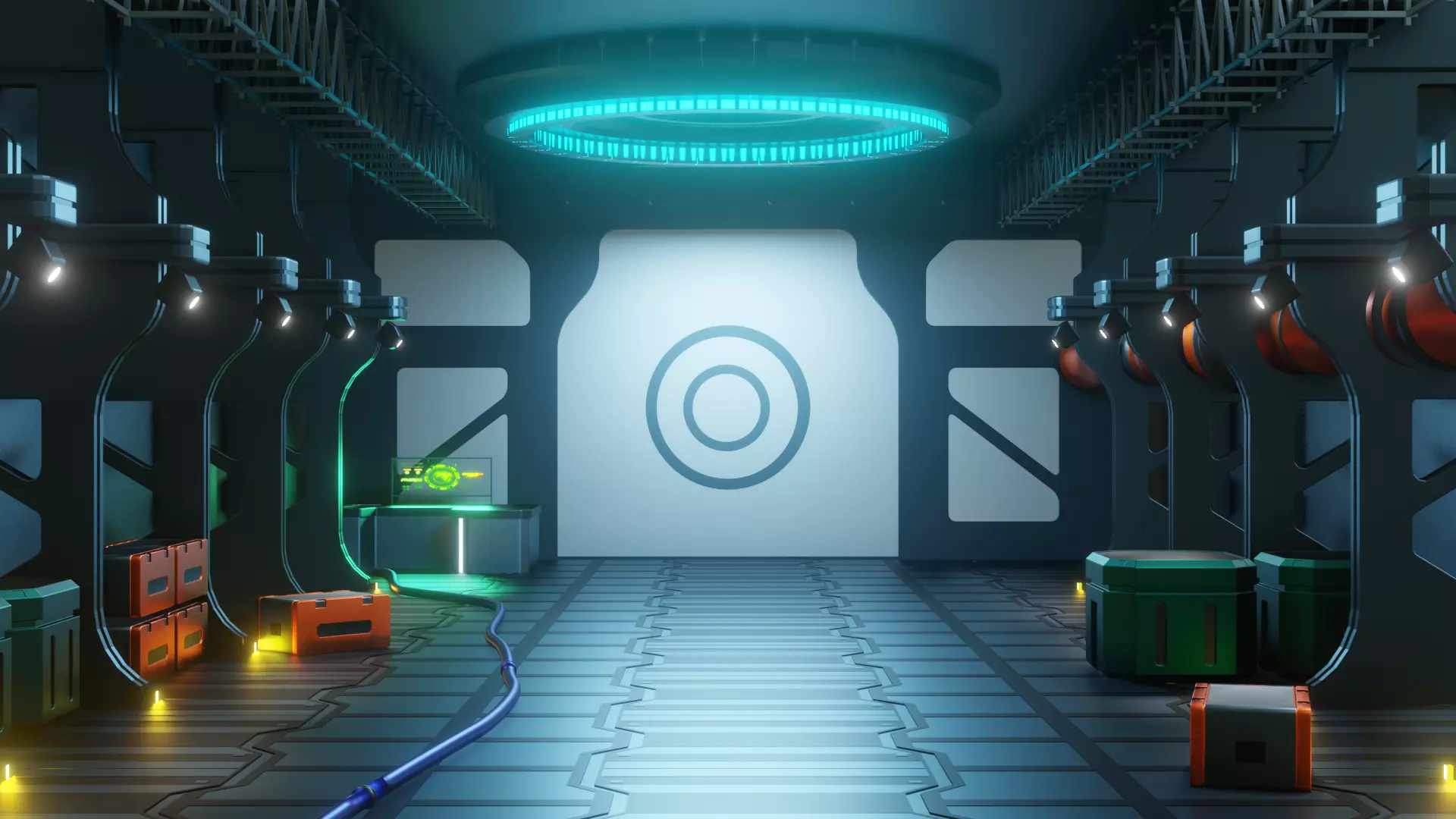 Sci-Fi Engineering Lab 3D model_0