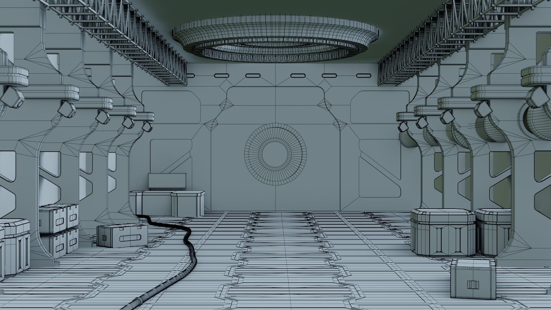 Sci-Fi Engineering Lab 3D model_7