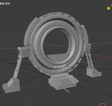 Sci-fi futuristic shuttle device 3D model_1