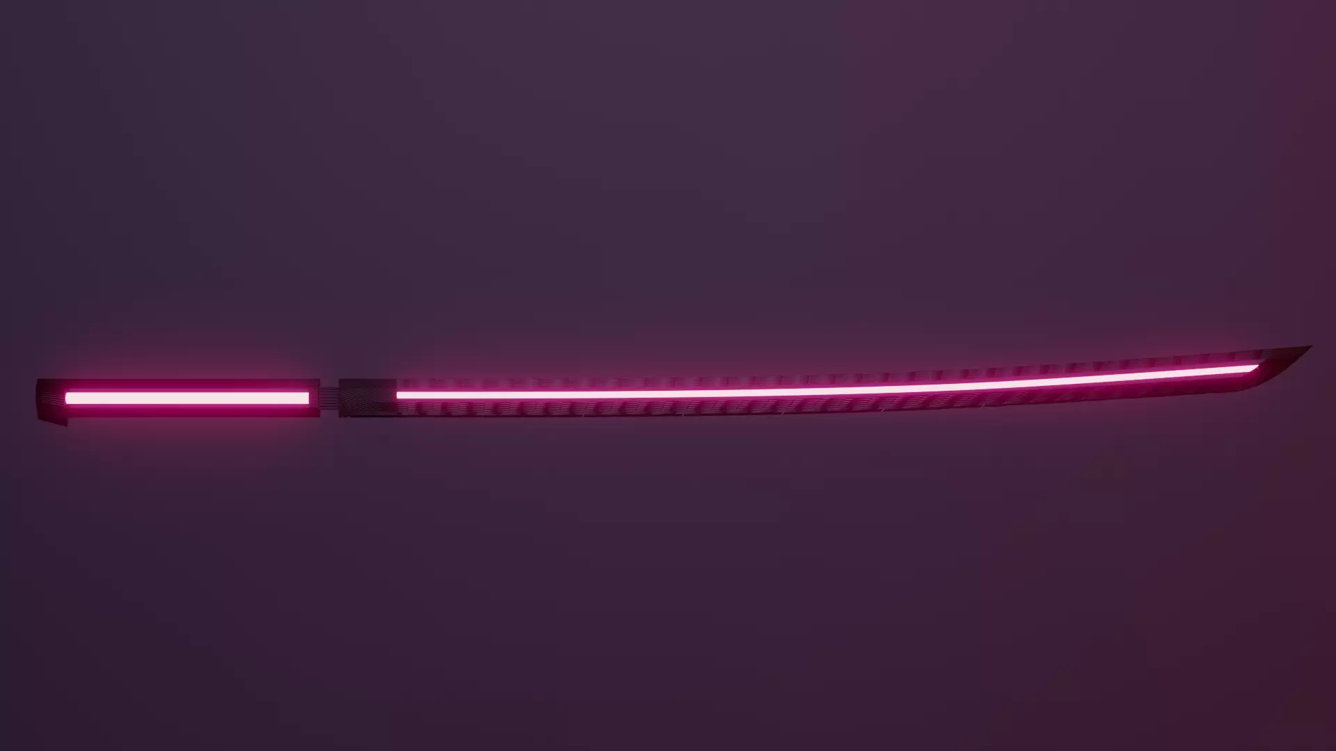 Cyberpunk Sword Low-poly 3D model_0