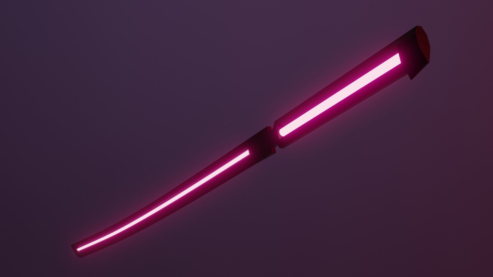 Cyberpunk Sword Low-poly 3D model_2