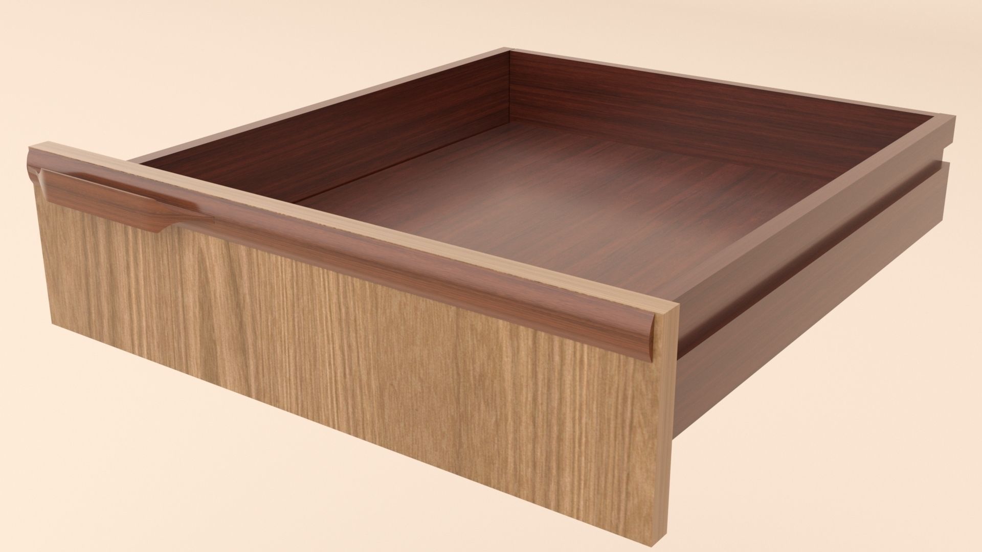 wooden desk 3D model_6