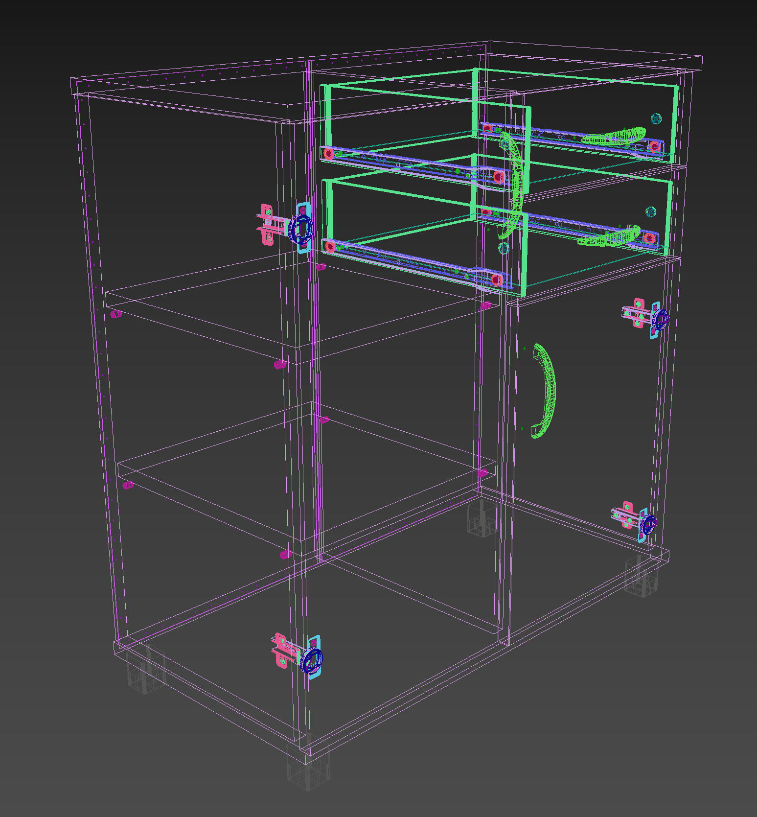 Simple Cabinet 3D model_7