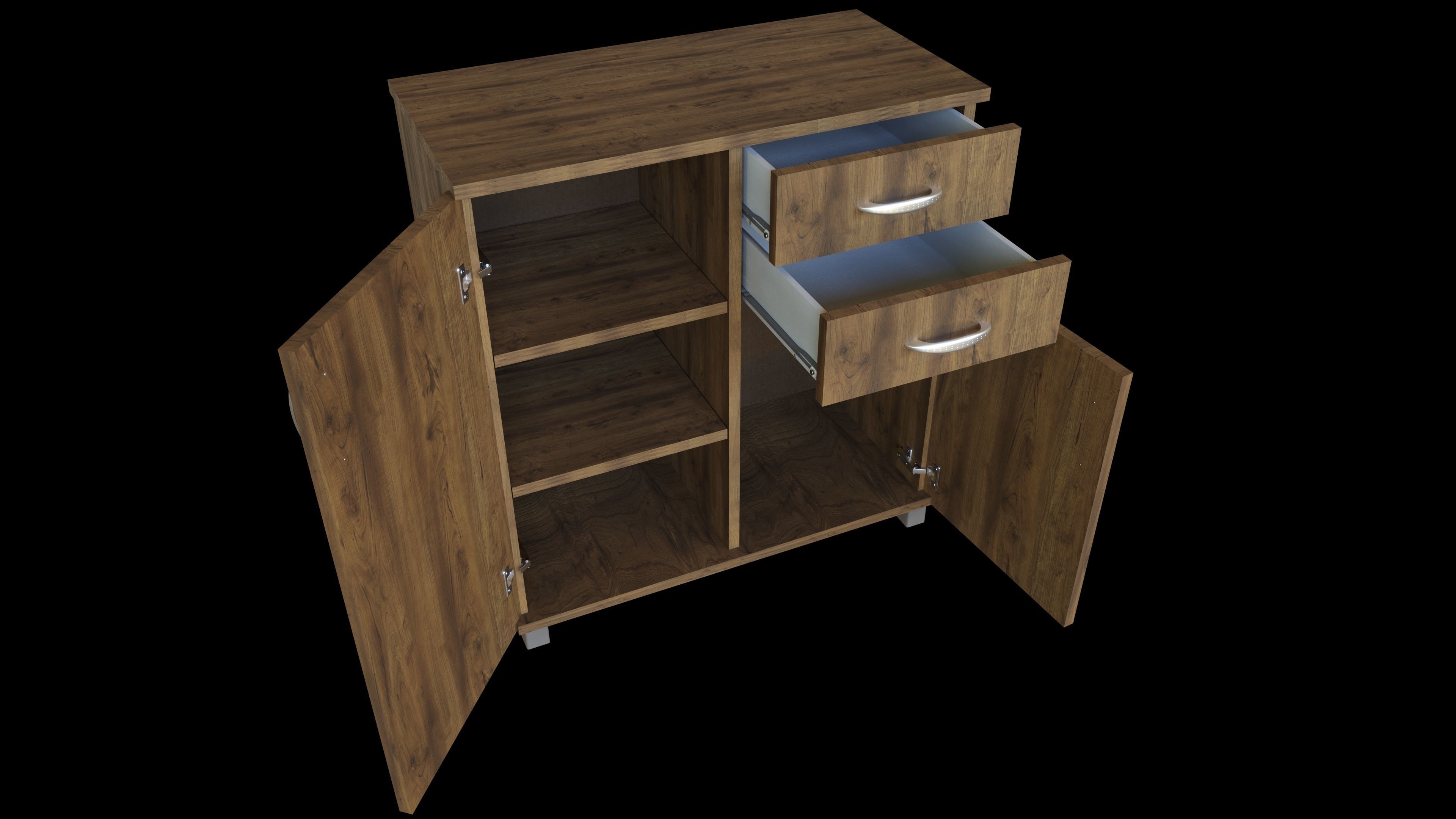Simple Cabinet 3D model_4