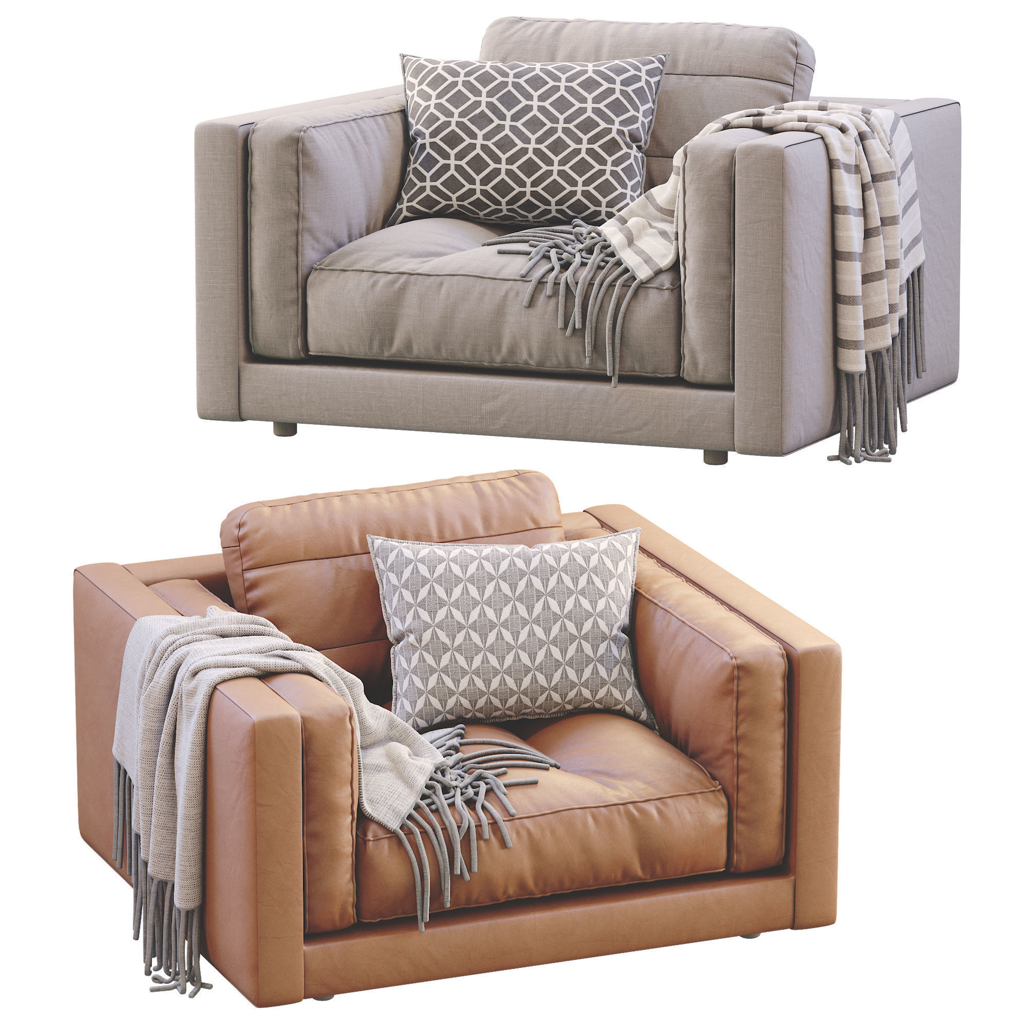 Armchair Flexform LUCIEN 3D model_26