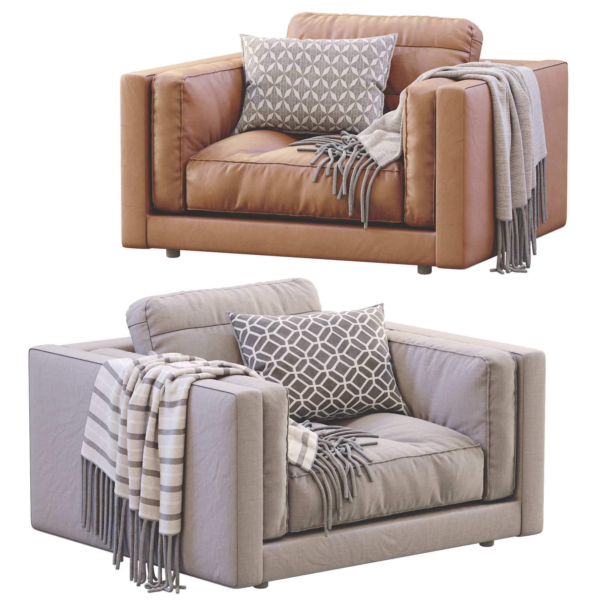 Armchair Flexform LUCIEN 3D model_10