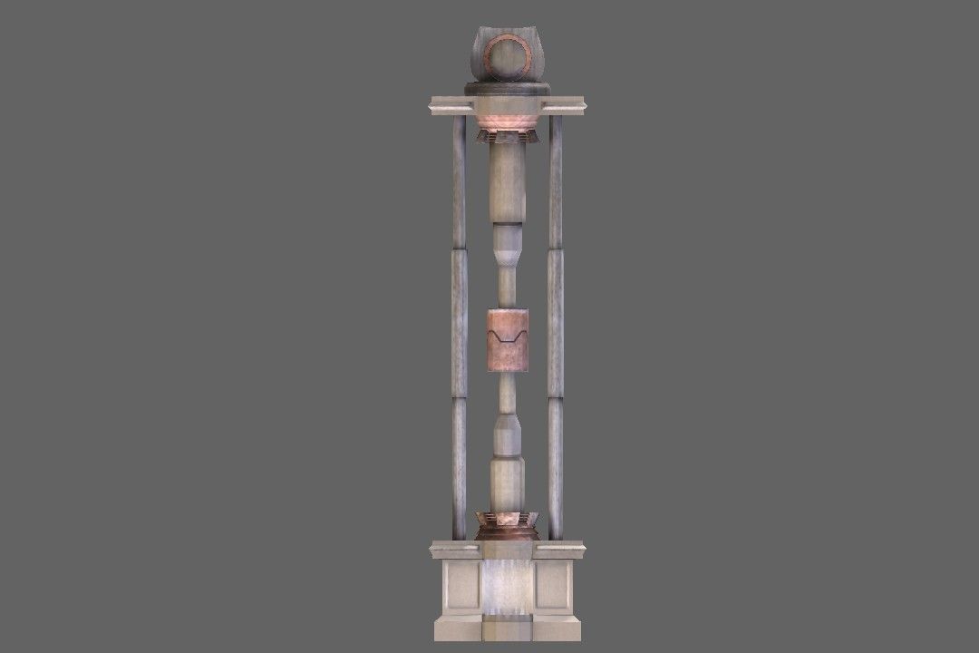 Futuristic Tower Low-poly 3D model_6