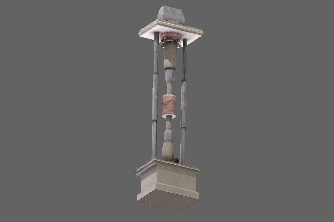 Futuristic Tower Low-poly 3D model_8