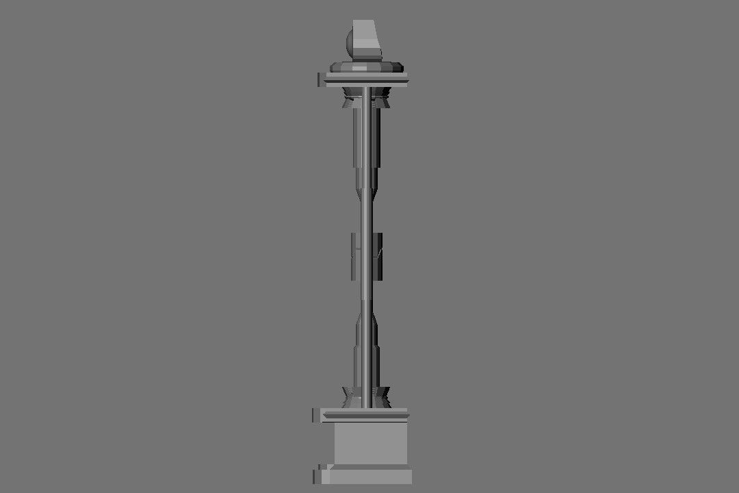 Futuristic Tower Low-poly 3D model_3