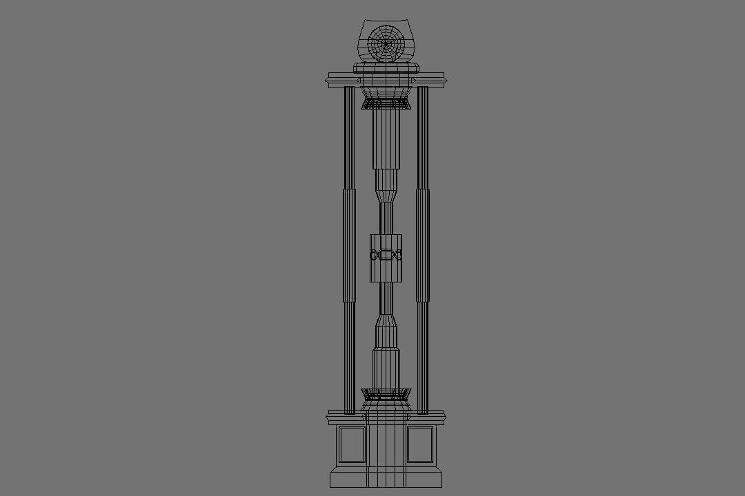 Futuristic Tower Low-poly 3D model_7