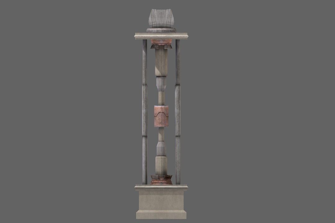 Futuristic Tower Low-poly 3D model_9