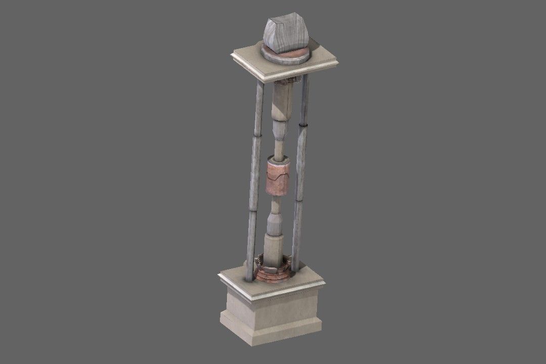 Futuristic Tower Low-poly 3D model_5