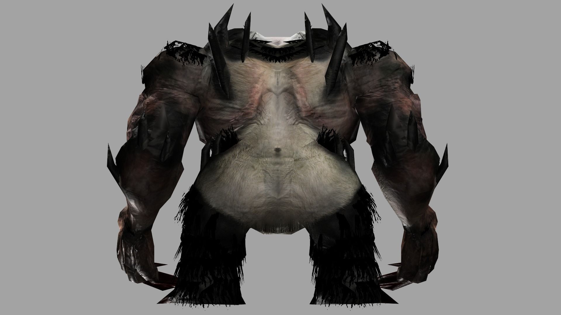 DemonPanda panda bear with claws Low-poly 3D model_11