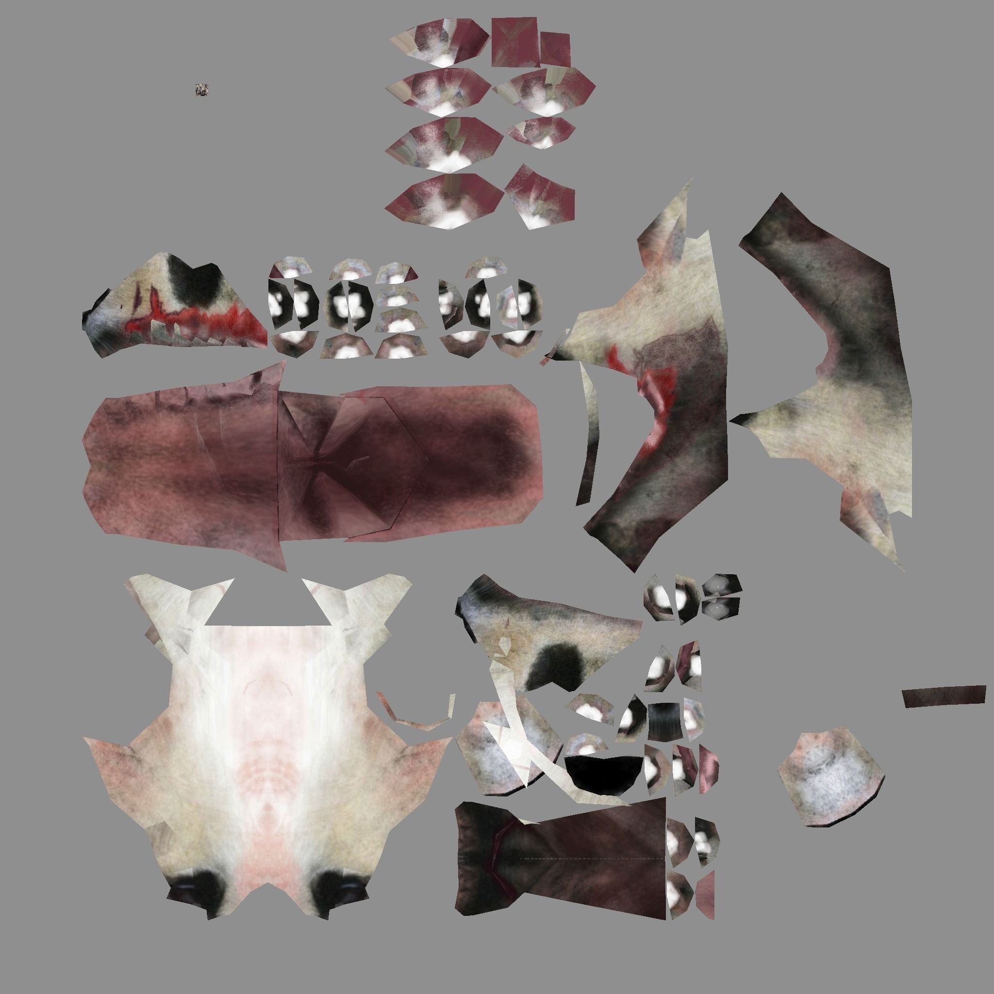 DemonPanda panda bear with claws Low-poly 3D model_16