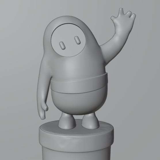 Fall Guys Character Waving 3D model_1