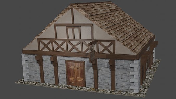 Medieval Building Free low-poly 3D model