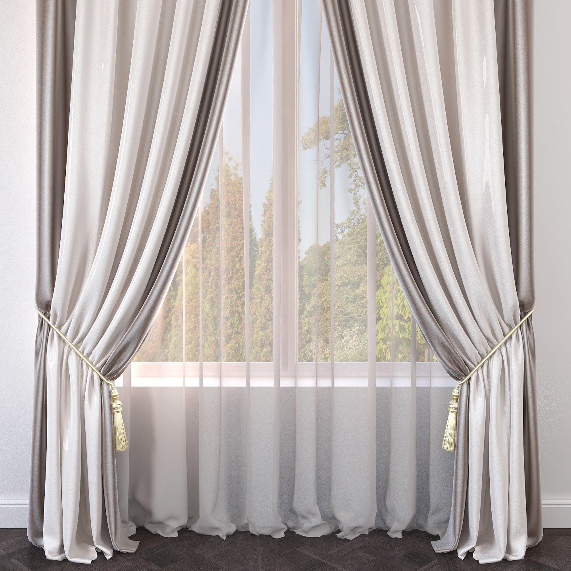 Set 38 Curtains 3D model_1