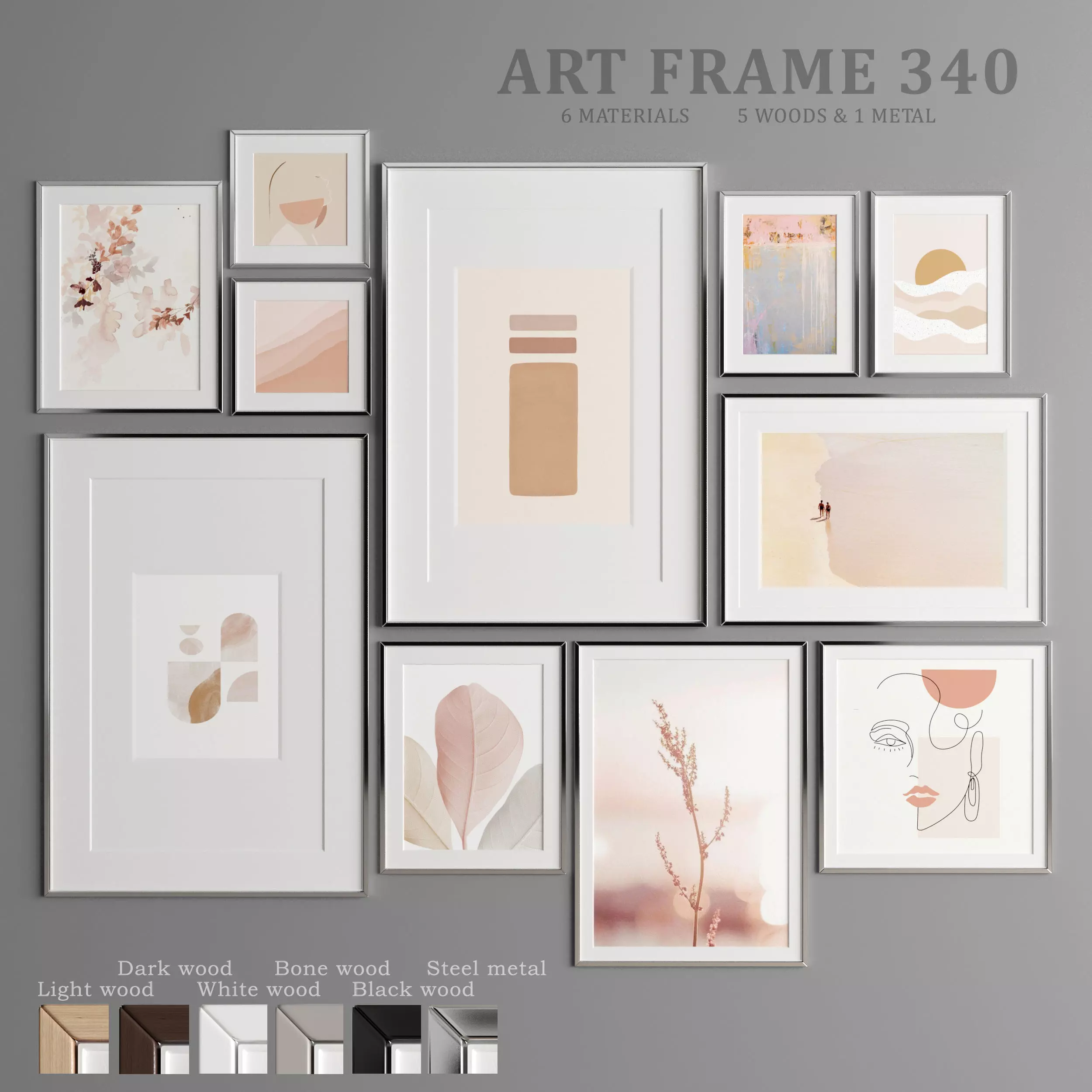 Art Frame 340 Low-poly 3D model_0