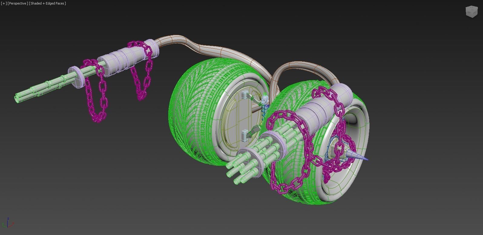 TWISTED METAL VEHICLES BIG PACK OF 4 3D model_17