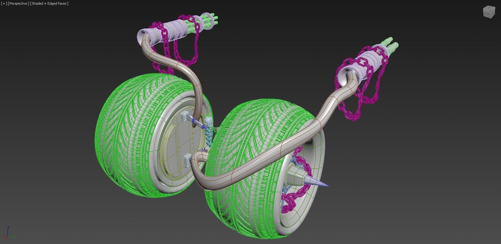 TWISTED METAL VEHICLES BIG PACK OF 4 3D model_18