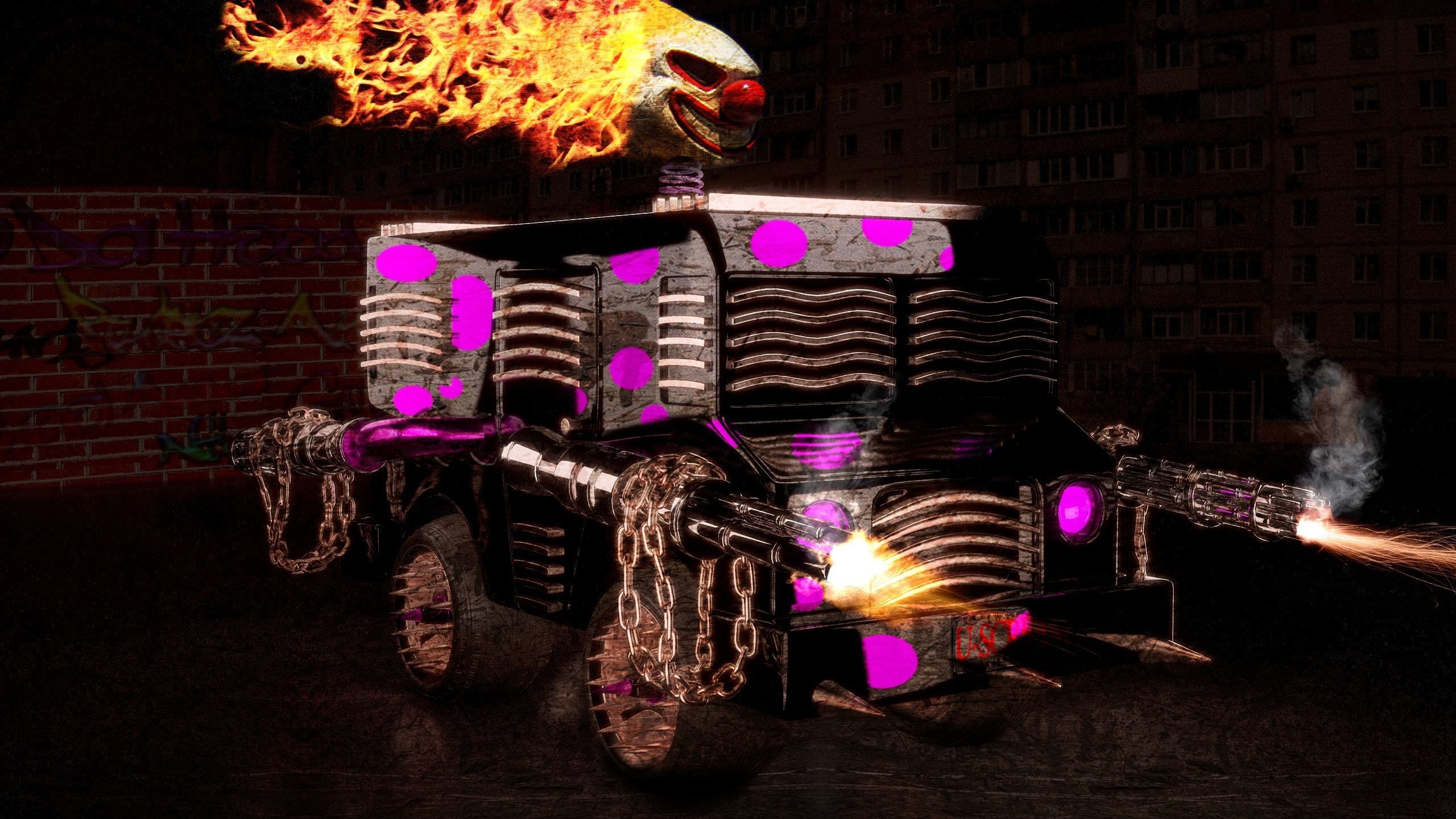 TWISTED METAL VEHICLES BIG PACK OF 4 3D model_4