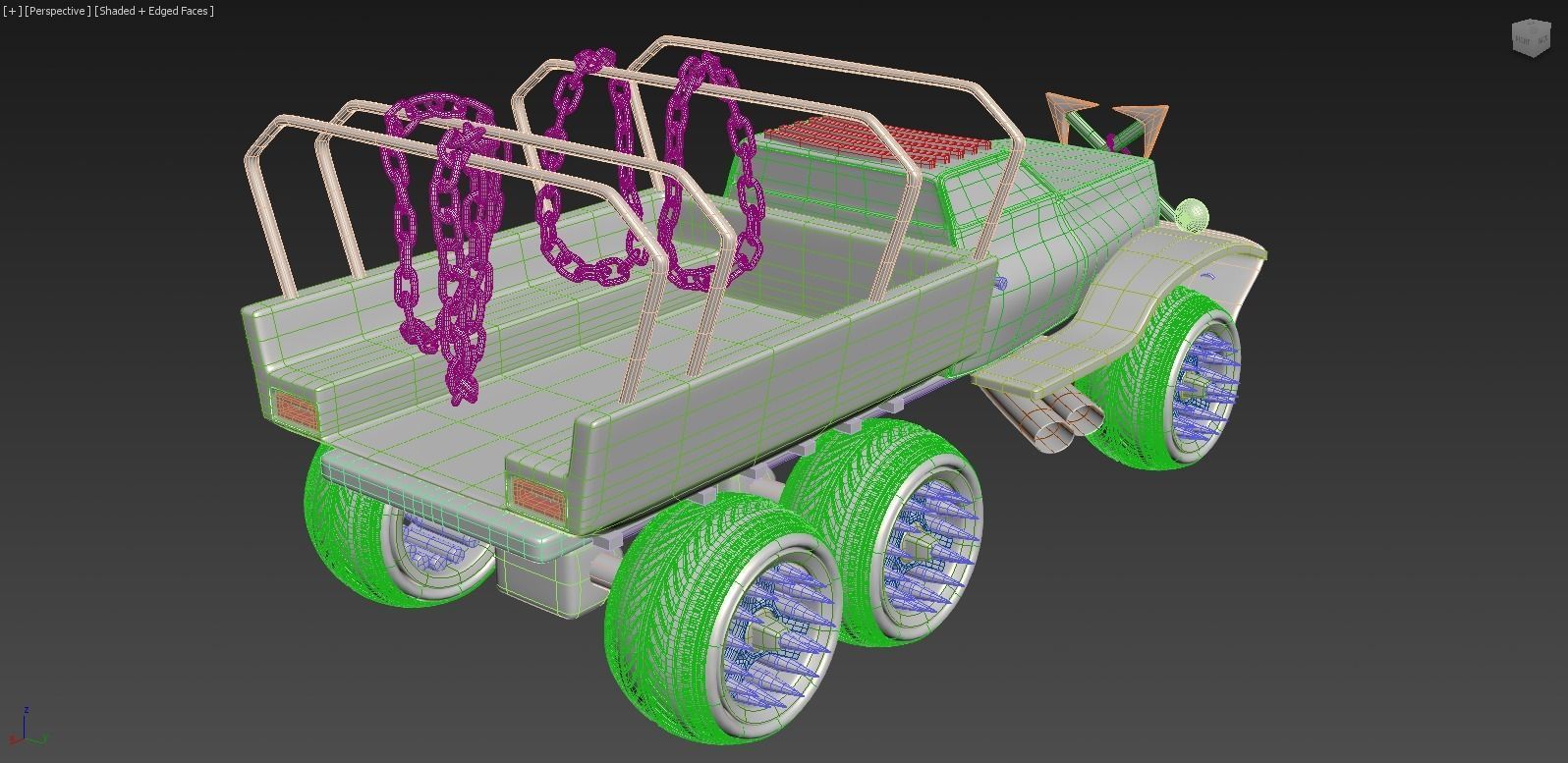 TWISTED METAL VEHICLES BIG PACK OF 4 3D model_14