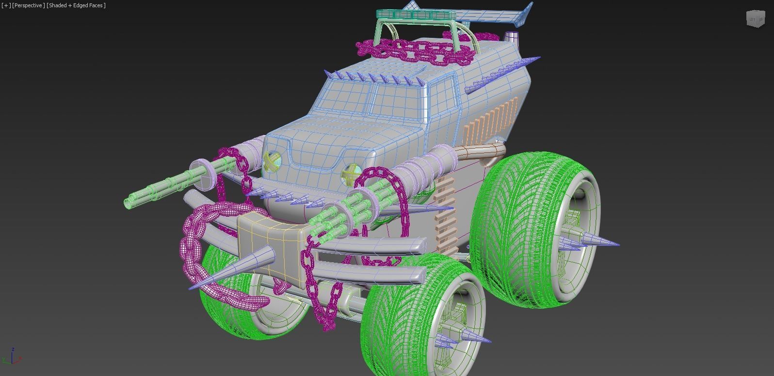 TWISTED METAL VEHICLES BIG PACK OF 4 3D model_9