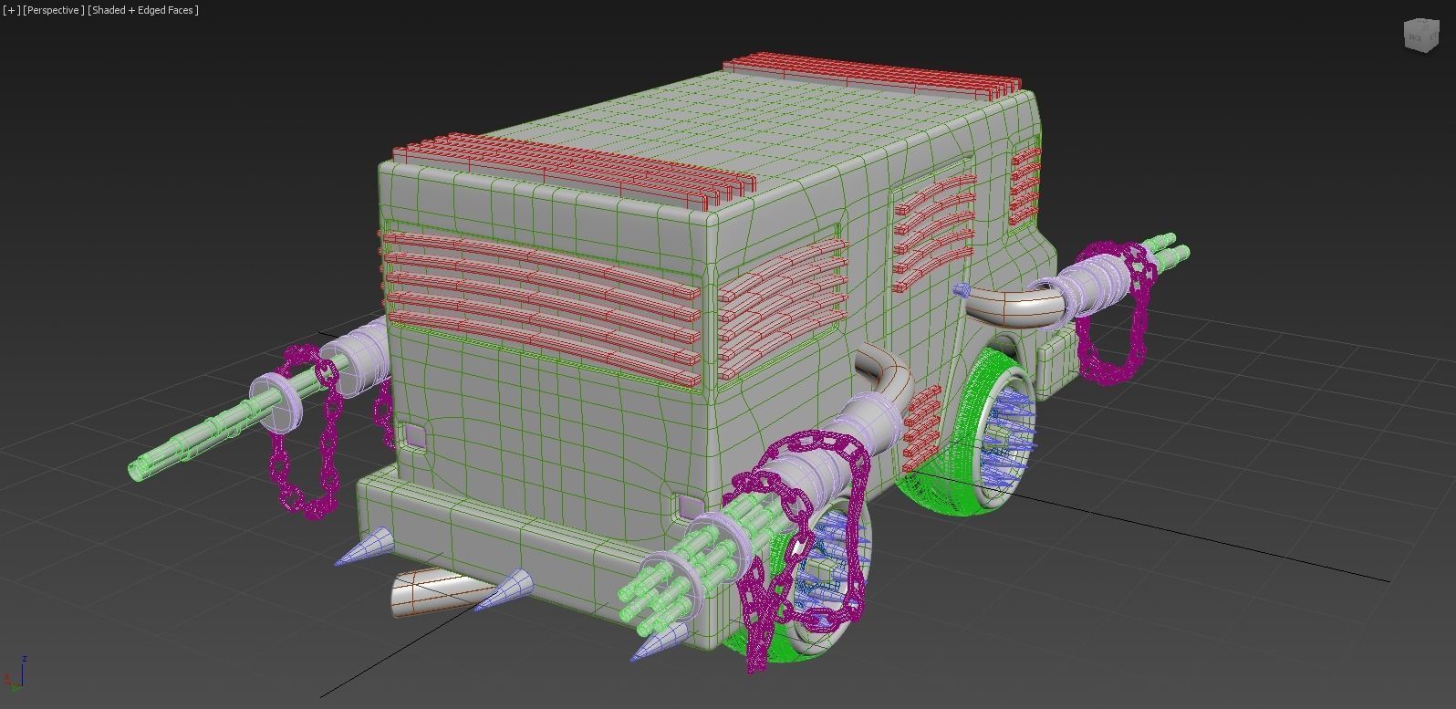 TWISTED METAL VEHICLES BIG PACK OF 4 3D model_21