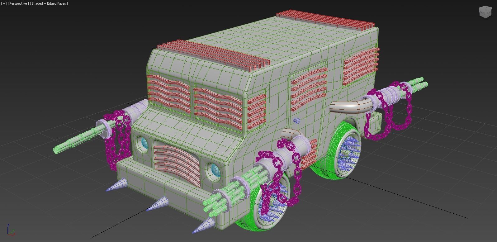 TWISTED METAL VEHICLES BIG PACK OF 4 3D model_22