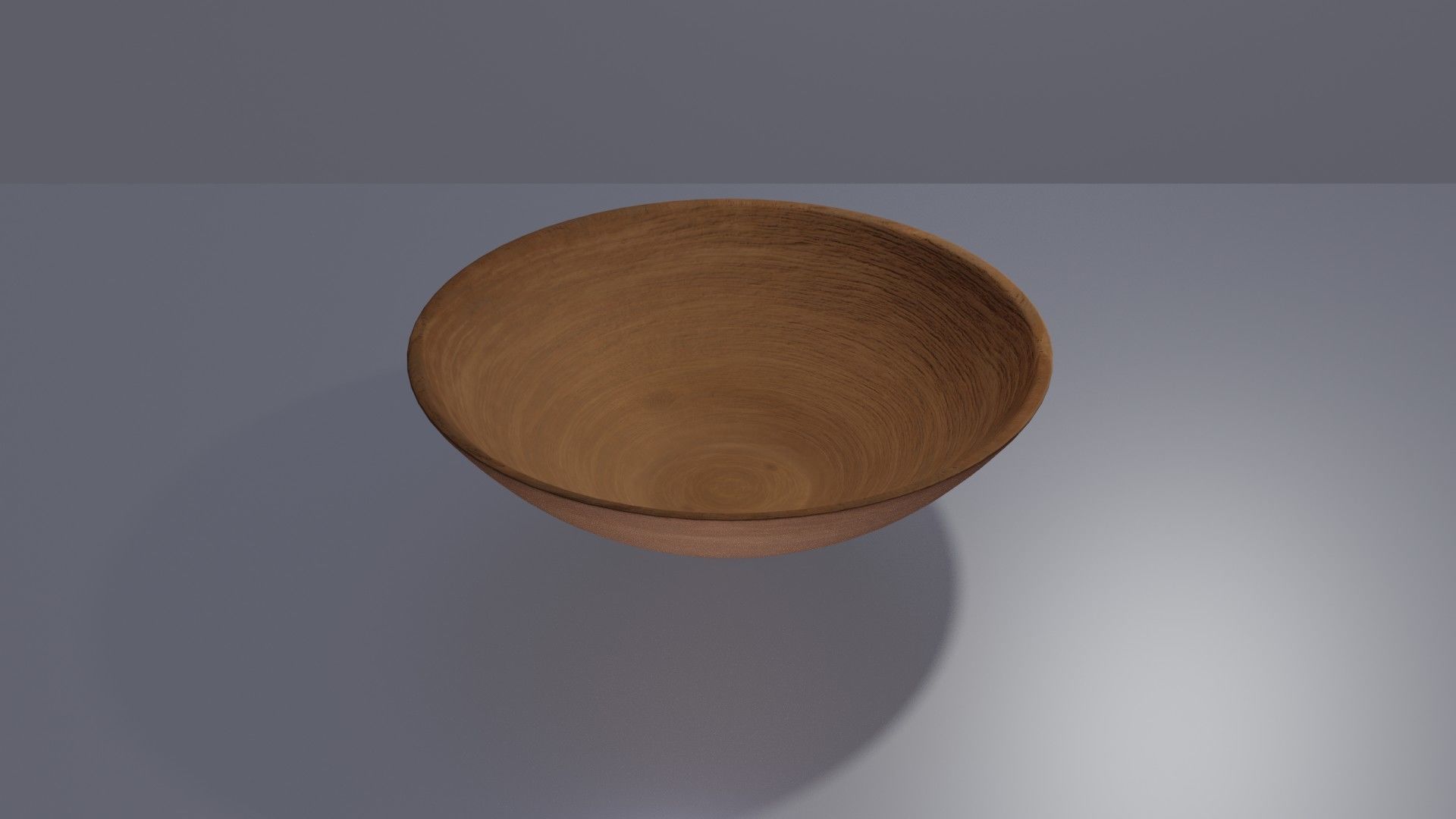 Wooden Bowl 3D model_3