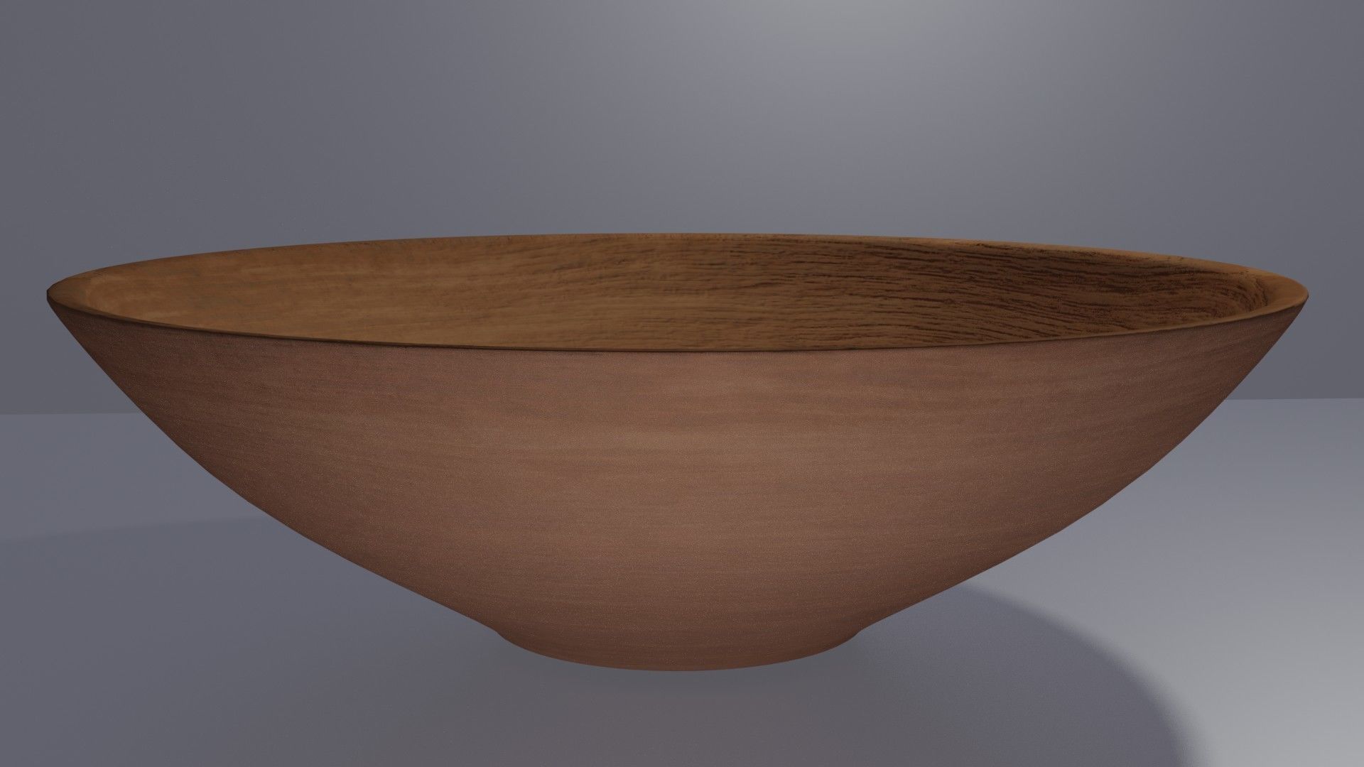 Wooden Bowl 3D model_2