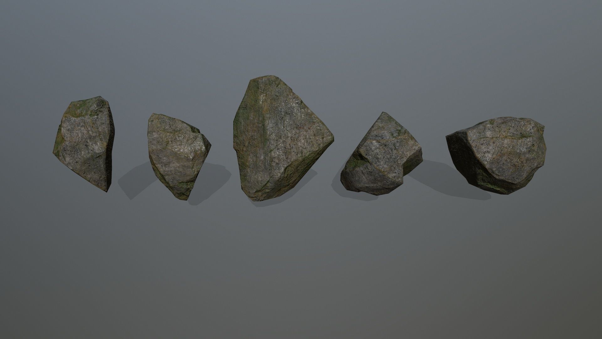 rocks group of Low-poly 3D model_3