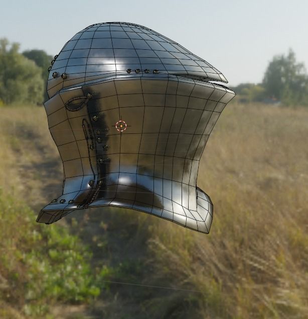 Frog Mouth Helmet GameReady Lowpoly Low-poly 3D model_1