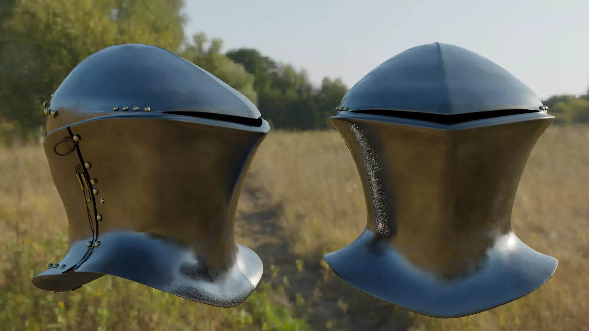 Frog Mouth Helmet GameReady Lowpoly Low-poly 3D model_0