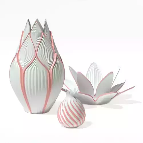 Set Vases and Bowl for fruit