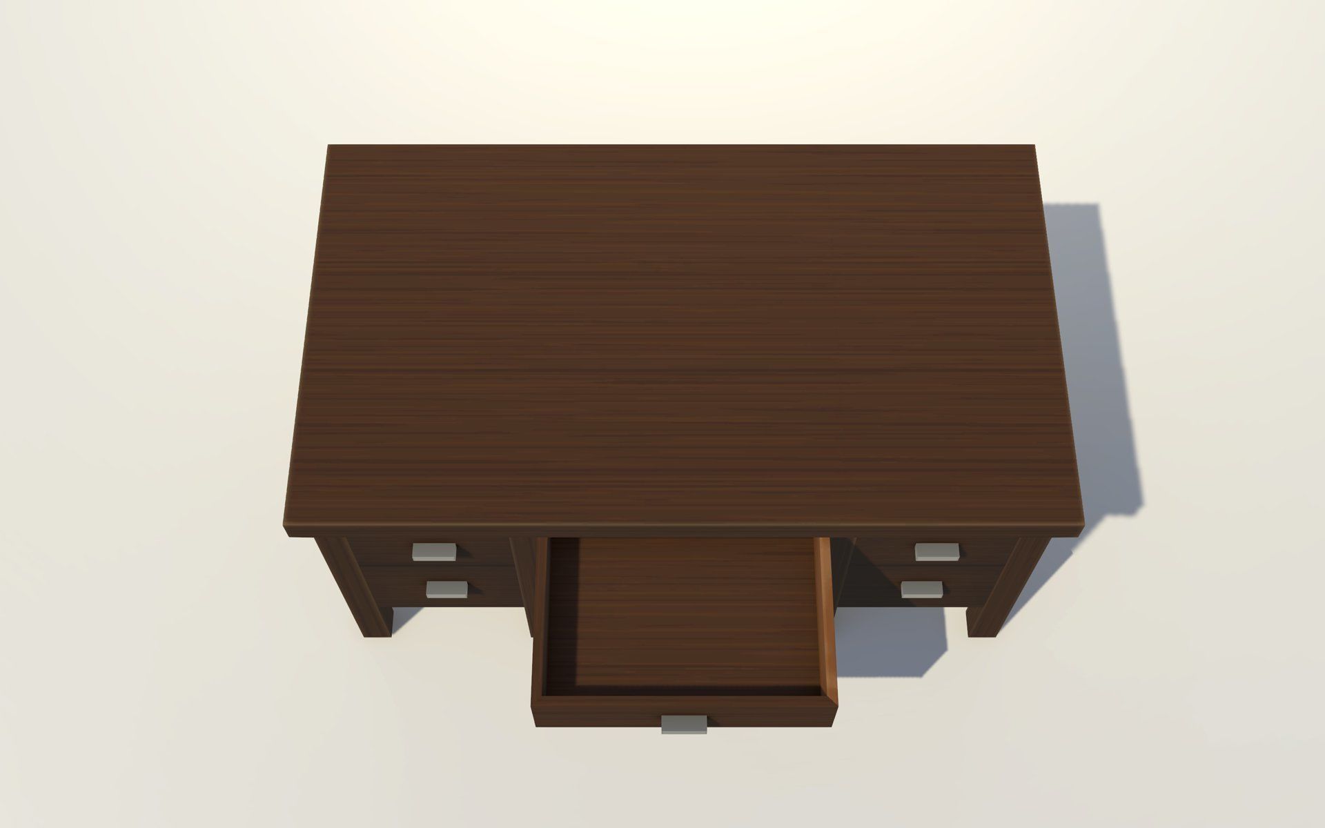 Vintage Desk - No 1 Low-poly 3D model_3
