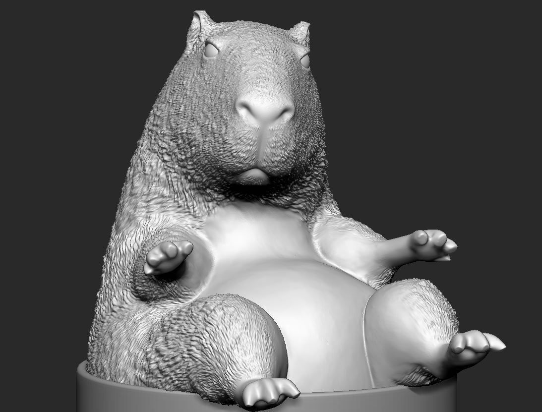 Capybara Cup 3D print model_7