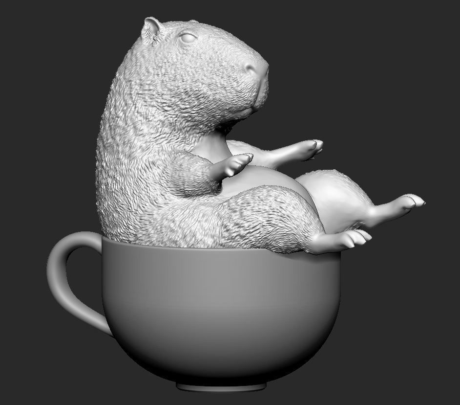 Capybara Cup 3D print model_6