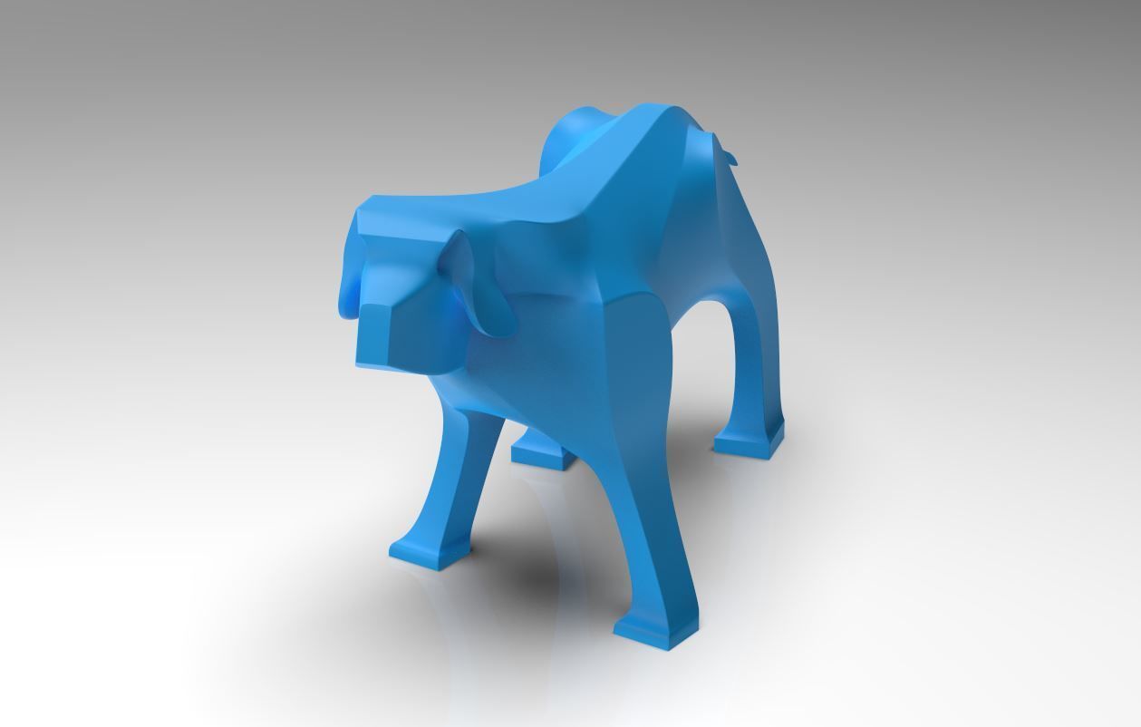 Dog Sculpture 3D print model_15