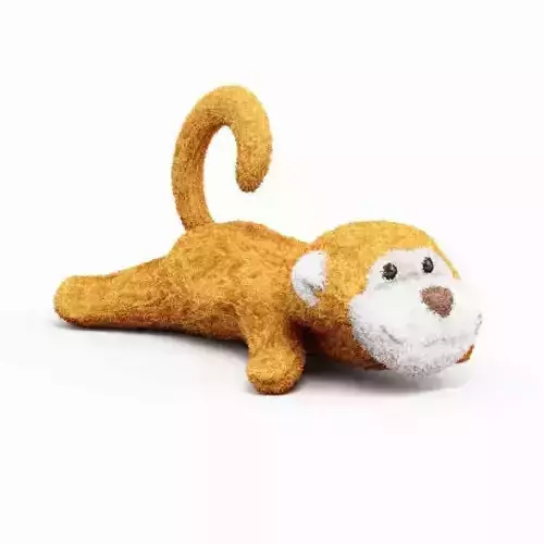 Yellow And White Monkey Toy