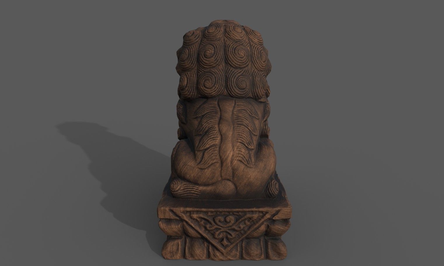 Chinese guardian lion Low-poly 3D model_28