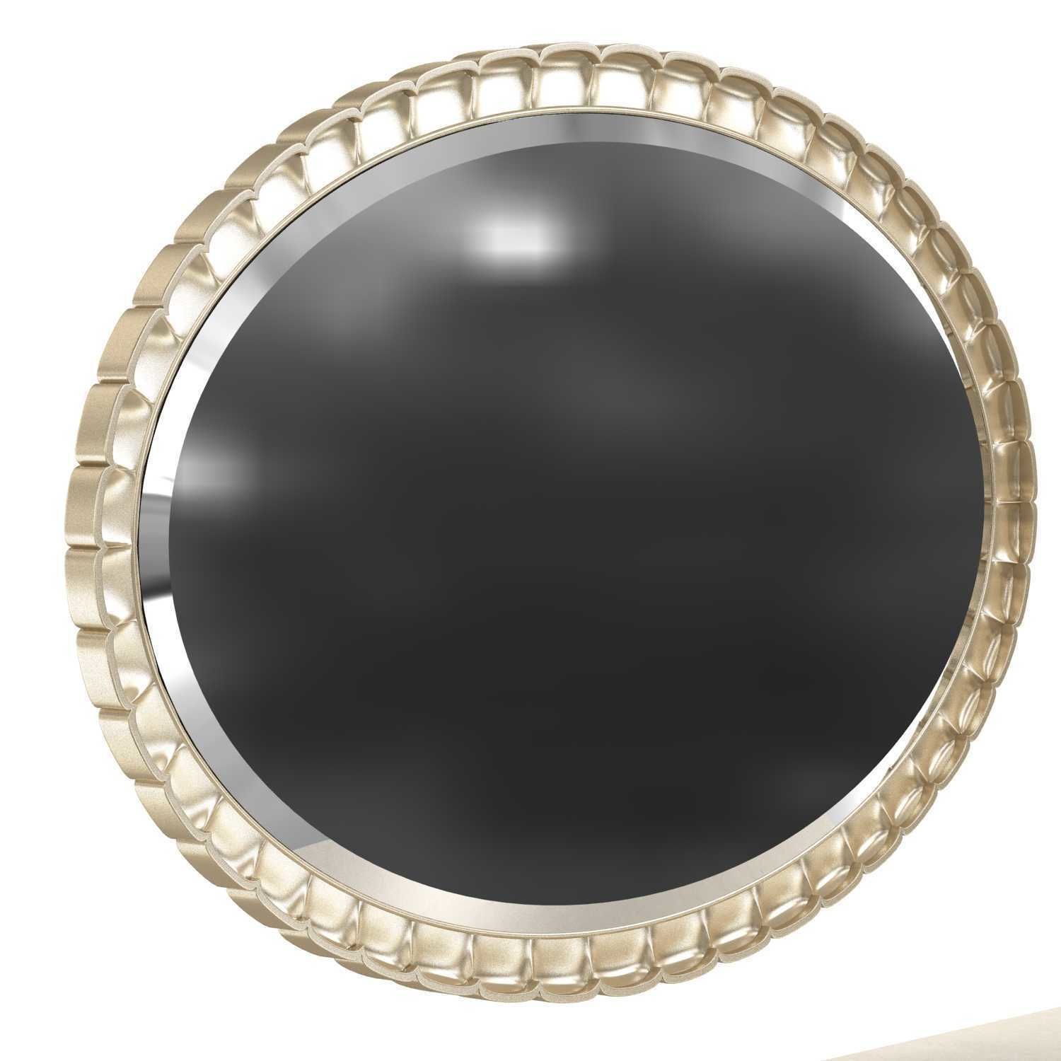 Michael Amini AICO MALIBU CREST Storage Console  Oval  Mirror 3D model_3