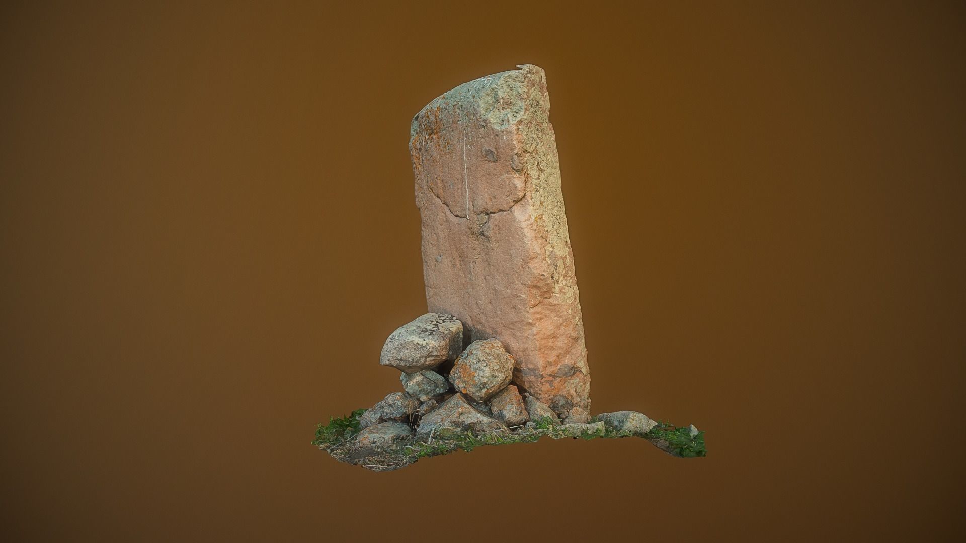 Cross stone 3D model_3