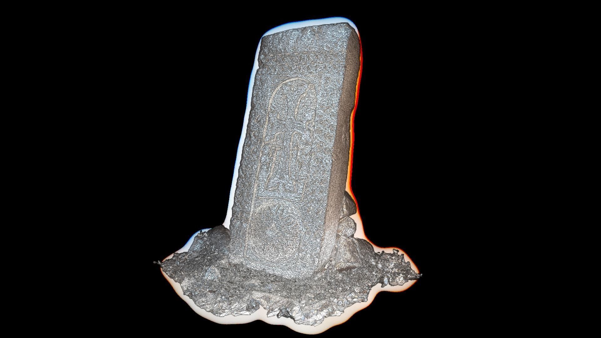 Cross stone 3D model_6