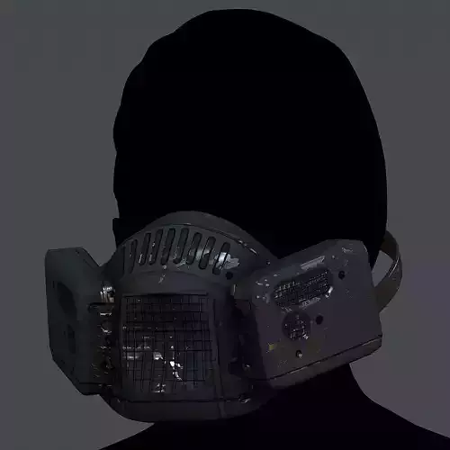 Gas mask helmet 3d model scifi Low-poly 3D model Low-poly 