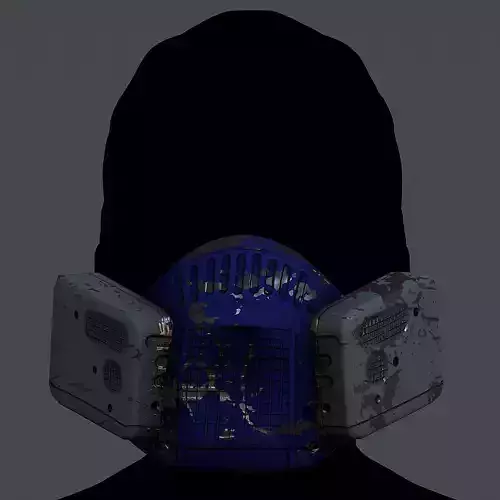 Gas mask helmet 3d model scifi Low-poly 3D model Low-poly 