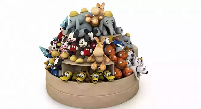 Circular Island Cabinet With Toys