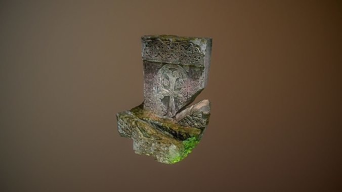 Cross stone 3D model