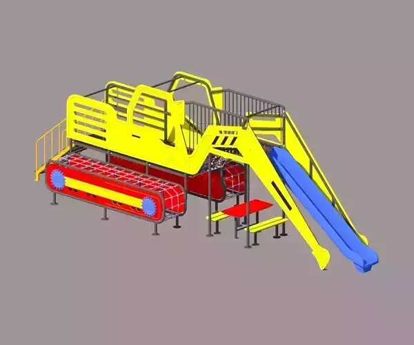 Outdoor excavator kids playground 