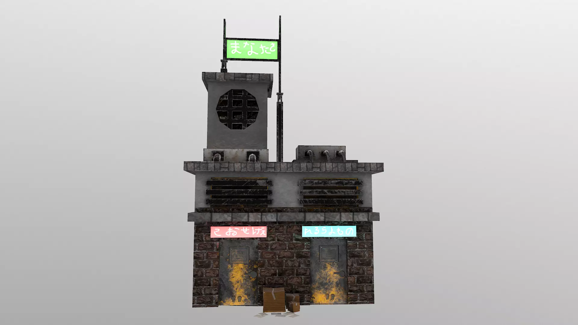 Cyberpunk Building 6 Low-poly 3D model